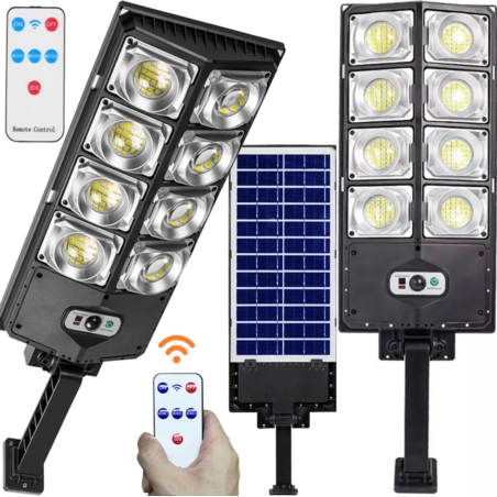 Lampa LED latarnia solarna uliczna 800W + Czujnik zmierzchu i ruchu + Pilot