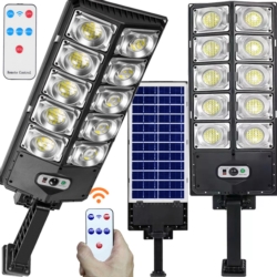 Lampa LED latarnia solarna uliczna 1000W + Czujnik zmierzchu i ruchu + Pilot