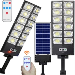 Lampa LED latarnia solarna uliczna 1200W + Czujnik zmierzchu i ruchu + Pilot