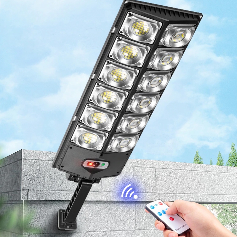 Lampa LED latarnia solarna uliczna 1200W + Czujnik zmierzchu i ruchu + Pilot