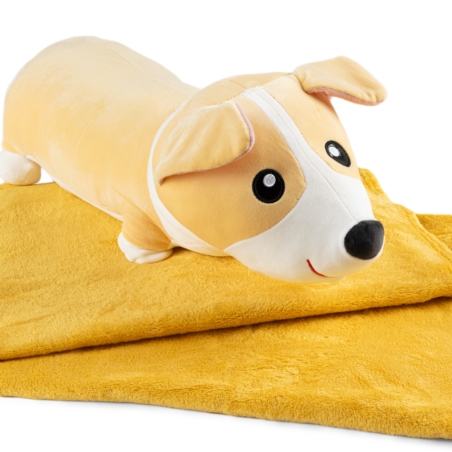 Maskotka pluszak Corgi + Kocyk