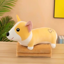 Maskotka pluszak Corgi + Kocyk