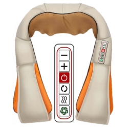 Masażer do karku i szyi podgrzewany Shiatsu Beżowy 12V/230V