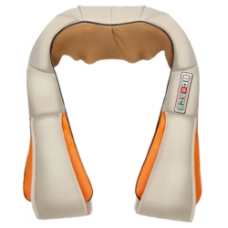 Masażer do karku i szyi podgrzewany Shiatsu Beżowy 12V/230V