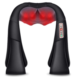 Masażer do karku i szyi podgrzewany Shiatsu Czarny 12V/230V