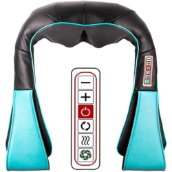 Masażer do karku i szyi podgrzewany Shiatsu Turkusowy 12V/230V