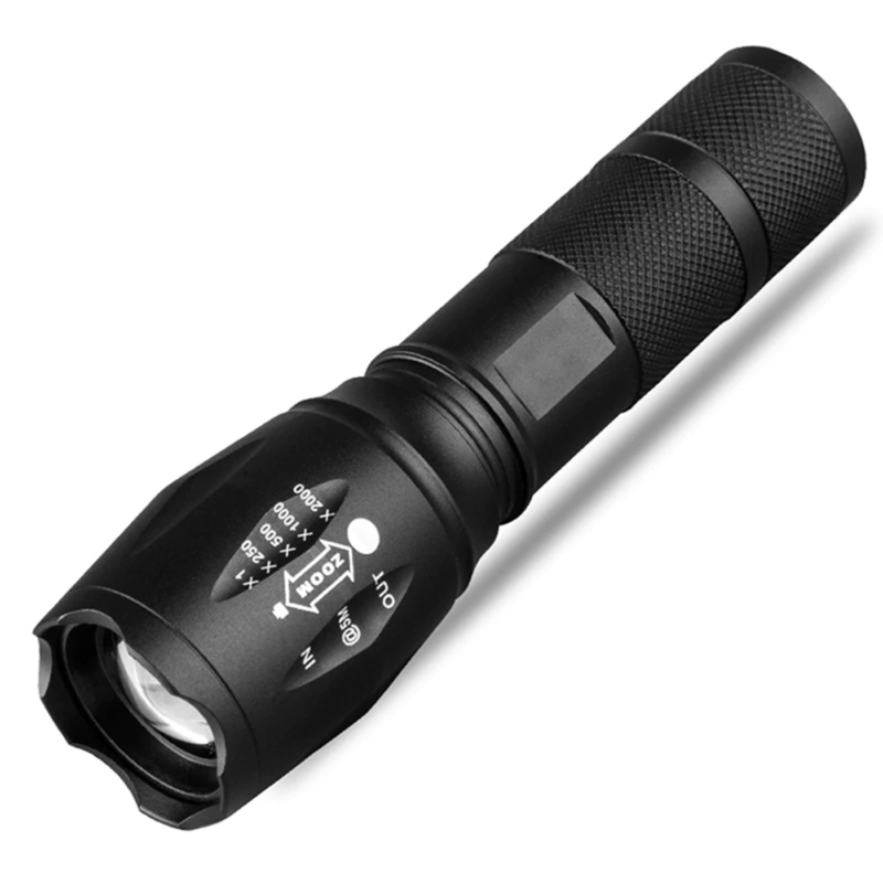 Latarka wojskowa z regulacją światła akumulatorowa 2 sztuki CREE XM-L T6 Q5 ZOOM