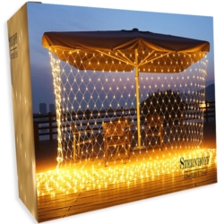 Kurtyna świetlna LED w formie siatki 2,6 x 2,6m 160LED Biały Ciepły