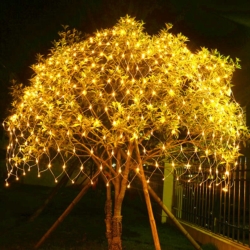 Kurtyna świetlna LED w formie siatki 2,6 x 2,6m 160LED Biały Ciepły