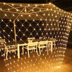 Kurtyna świetlna LED w formie siatki 2,6 x 2,6m 160LED Biały Ciepły