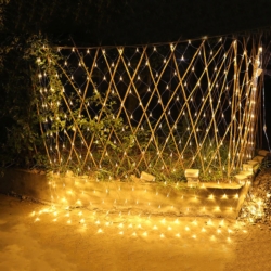 Kurtyna świetlna LED w formie siatki 2,6 x 2,6m 160LED Biały Ciepły