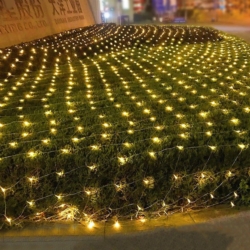 Kurtyna świetlna LED w formie siatki 2,6 x 2,6m 160LED Biały Ciepły