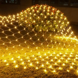 Kurtyna świetlna LED w formie siatki 2,6 x 2,6m 160LED Biały Ciepły