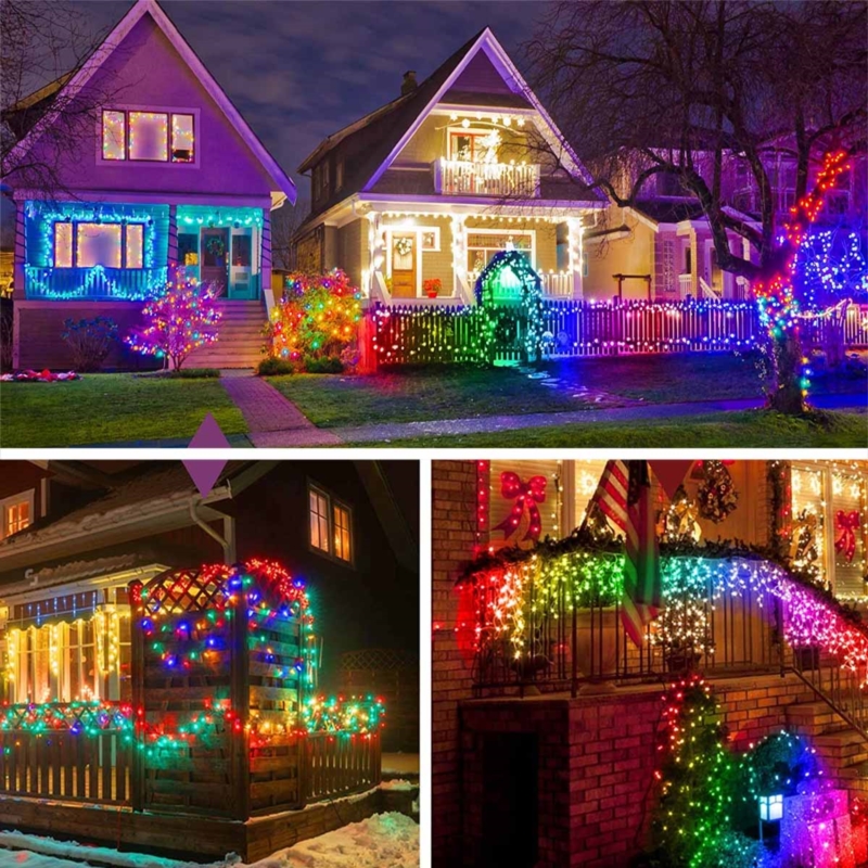 Lampki choinkowe świąteczne 500LED 32m IP44 Multikolor