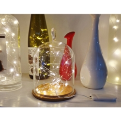 Lampki druciki na baterie 100 LED Biały Zimny