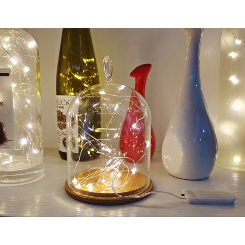 Lampki druciki na baterie 100 LED Biały Zimny