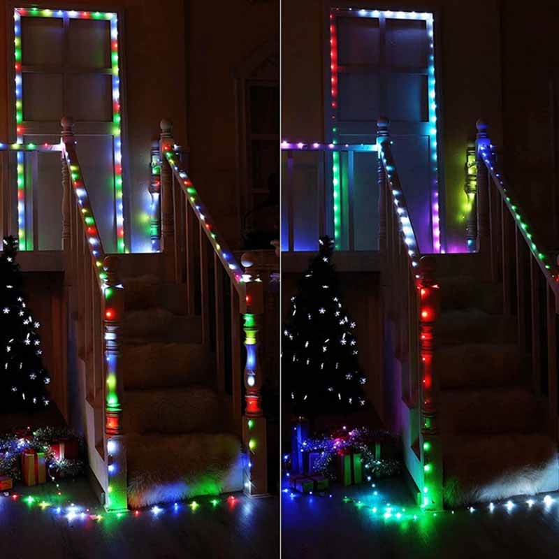 Lampki druciki na baterie 50 LED Multikolor