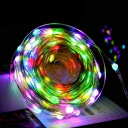 Lampki druciki na baterie 20 LED Multikolor