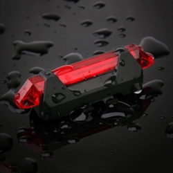 Lampka rowerowa LED z licznikiem Przód + Tył USB