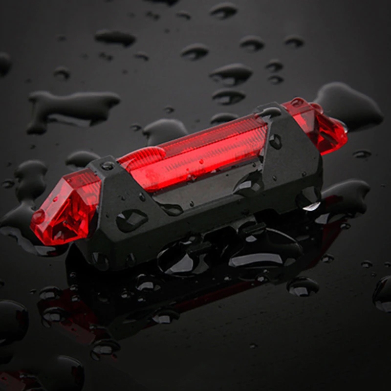 Lampka rowerowa LED z licznikiem Przód + Tył USB