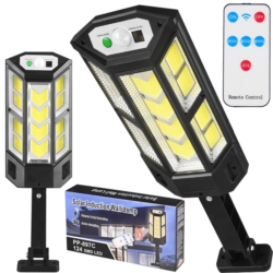 Lampa LED zewnętrzna solarna z czujnikiem zmierzchu + Pilot