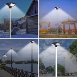 Lampa solarna, latarnia ogrodowa LED z czujnikiem ruchu 200W + Pilot