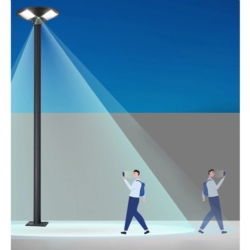 Lampa solarna, latarnia ogrodowa LED z czujnikiem ruchu 200W + Pilot