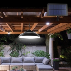 Lampa solarna wisząca żyrandol 2x30LED + Pilot