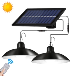 Lampa solarna wisząca żyrandol 2x30LED + Pilot