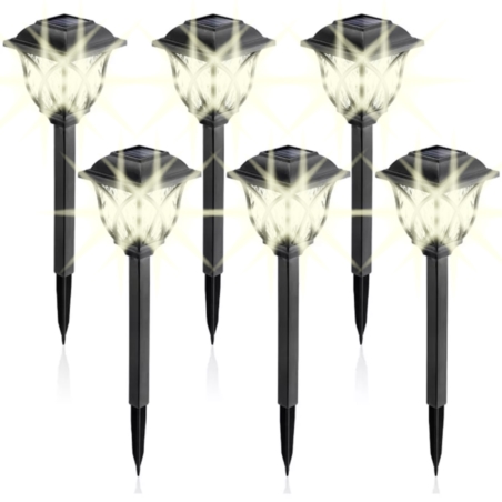 Lampa solarna ogrodowa latarnia lampion 6 sztuk