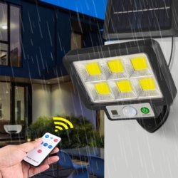 Lampa solarna naścienna LED COB z czujnikiem ruchu i zmierzchu 6x COB