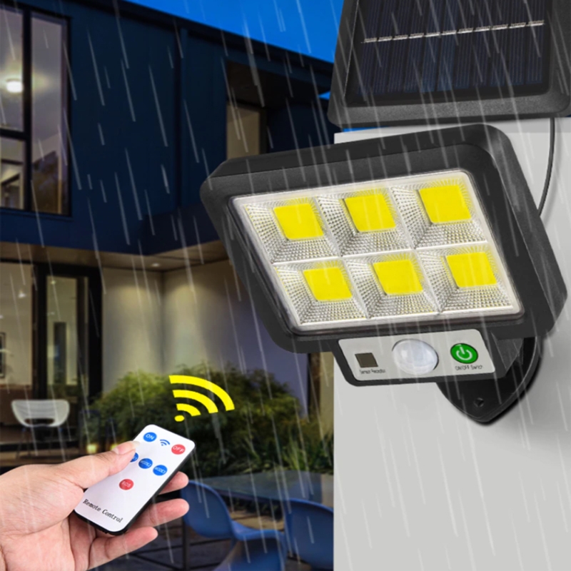 Lampa solarna naścienna LED COB z czujnikiem ruchu i zmierzchu 6x COB