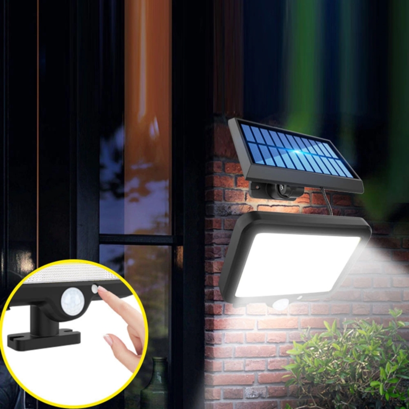 Lampa solarna naścienna LED COB z czujnikiem ruchu i zmierzchu 1x COB