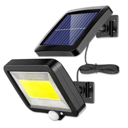 Lampa solarna naścienna LED COB z czujnikiem ruchu i zmierzchu 1x COB