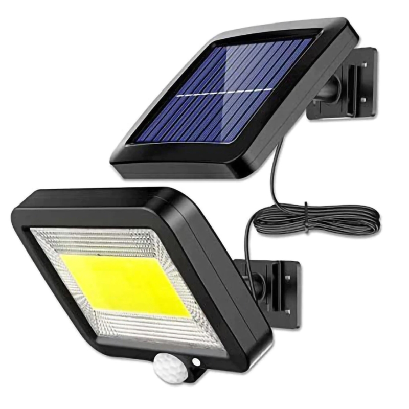 Lampa solarna naścienna LED COB z czujnikiem ruchu i zmierzchu 1x COB