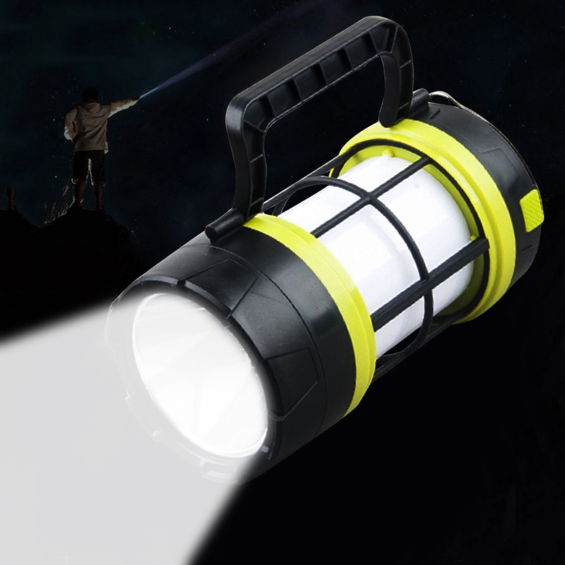 Lampa solarna na biwak akumulatorowa z funkcją latarki z uchwytem LED USB 3w1