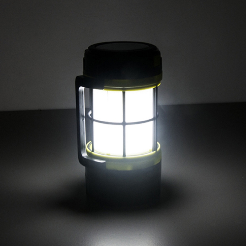 Lampa solarna na biwak akumulatorowa z funkcją latarki z uchwytem LED USB 3w1