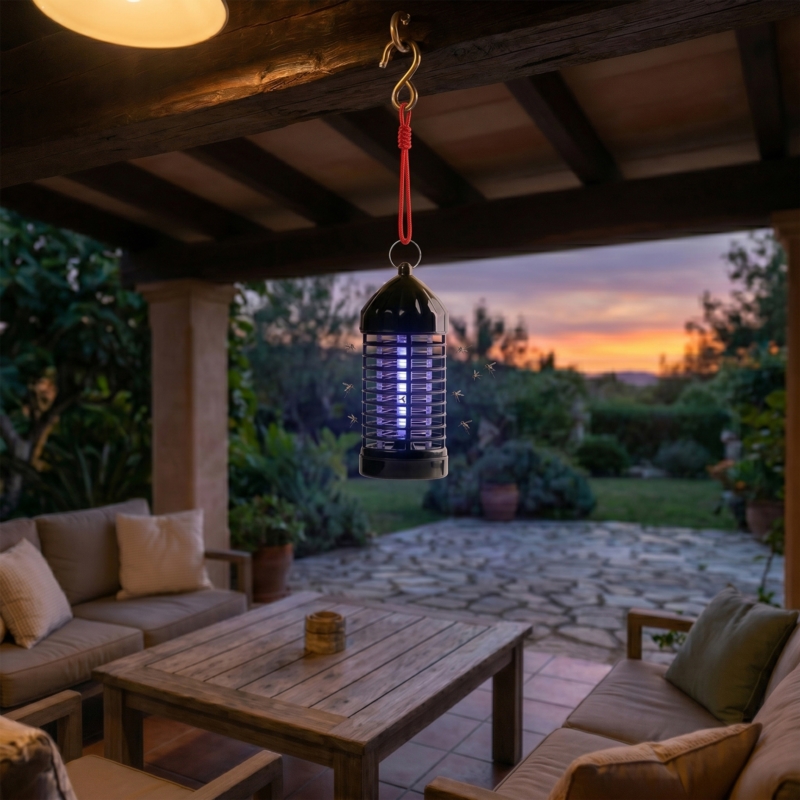 Lampa owadobójcza elektryczna UV 2W na komary i owady, wisząca