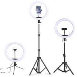 Lampa pierścieniowa do selfie LED RGB + 2x Statyw