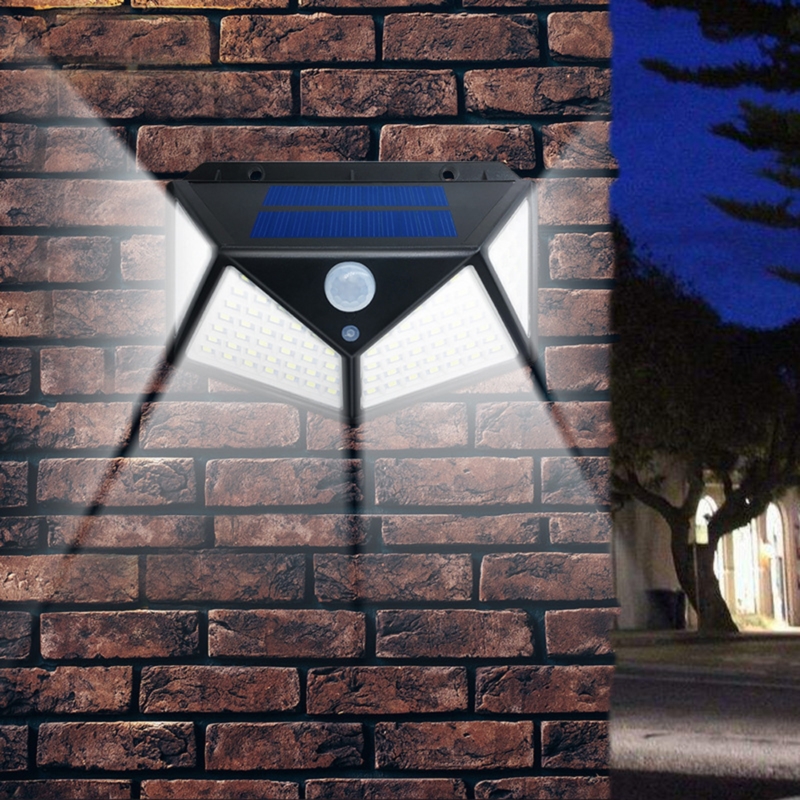 Lampa naścienna solarna z czujnikiem 100LED 100W