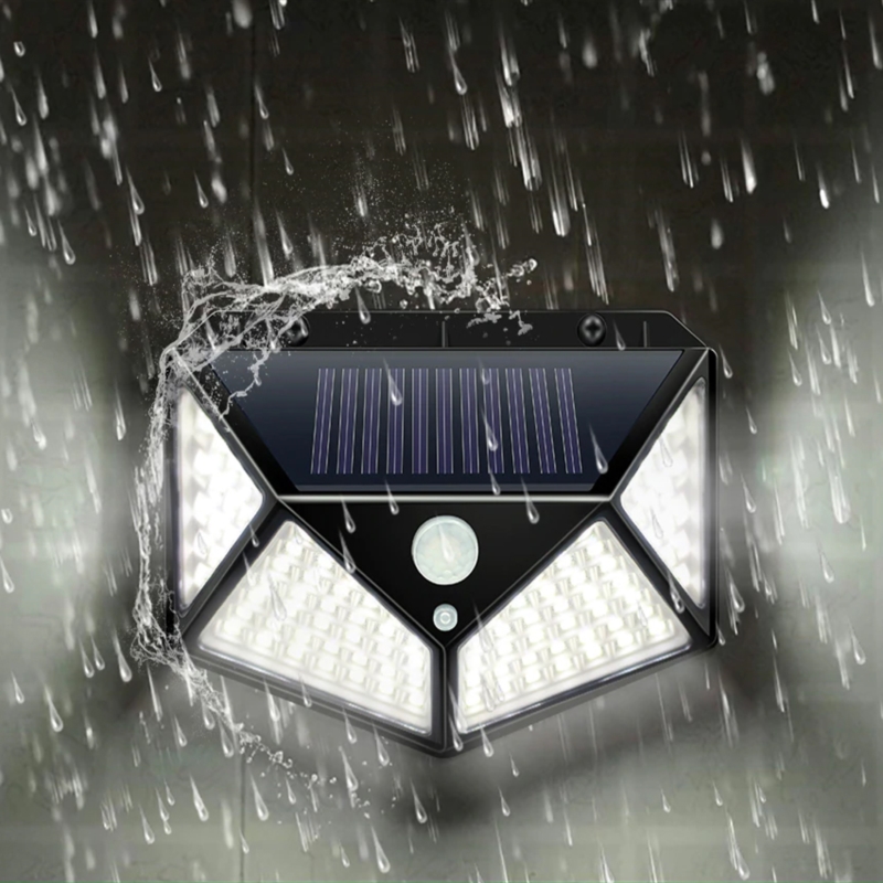 Lampa naścienna solarna z czujnikiem 100LED 100W