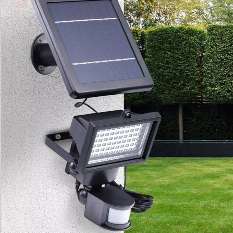 Halogen solarny LED lampa z czujnikiem ruchu oraz zmierzchu