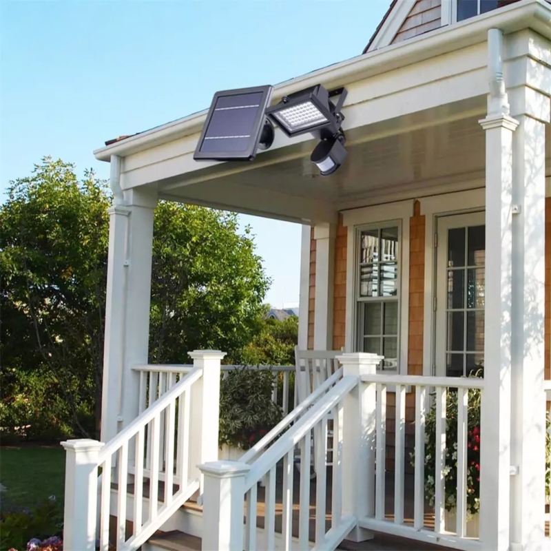 Halogen solarny LED lampa z czujnikiem ruchu oraz zmierzchu