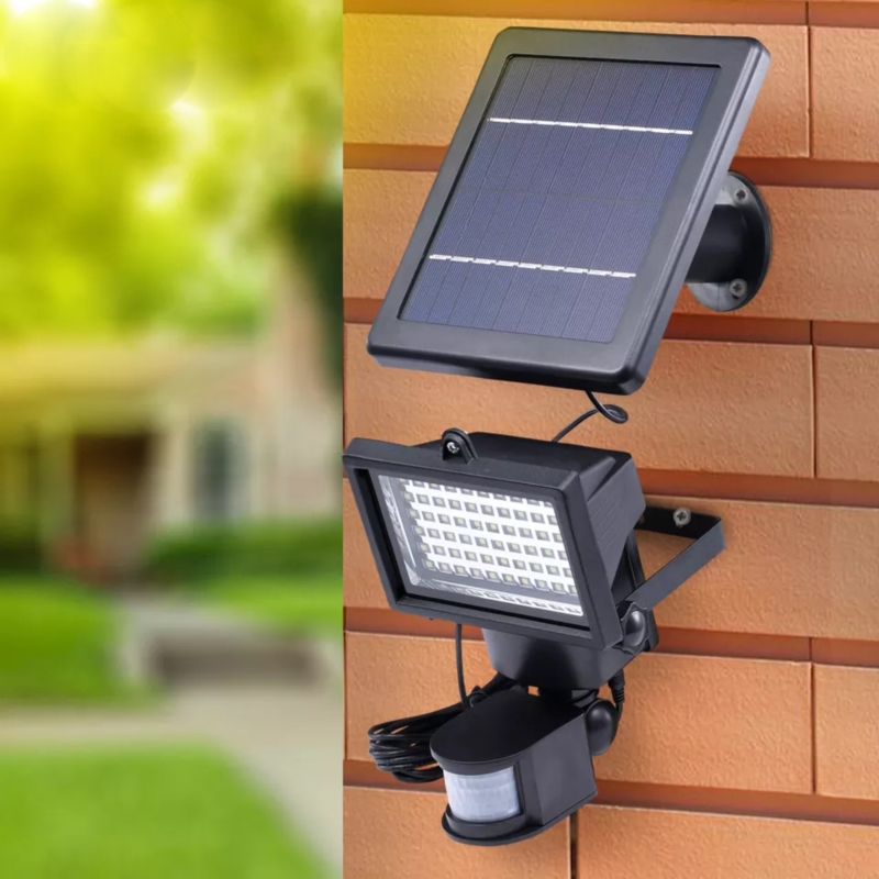 Halogen solarny LED lampa z czujnikiem ruchu oraz zmierzchu