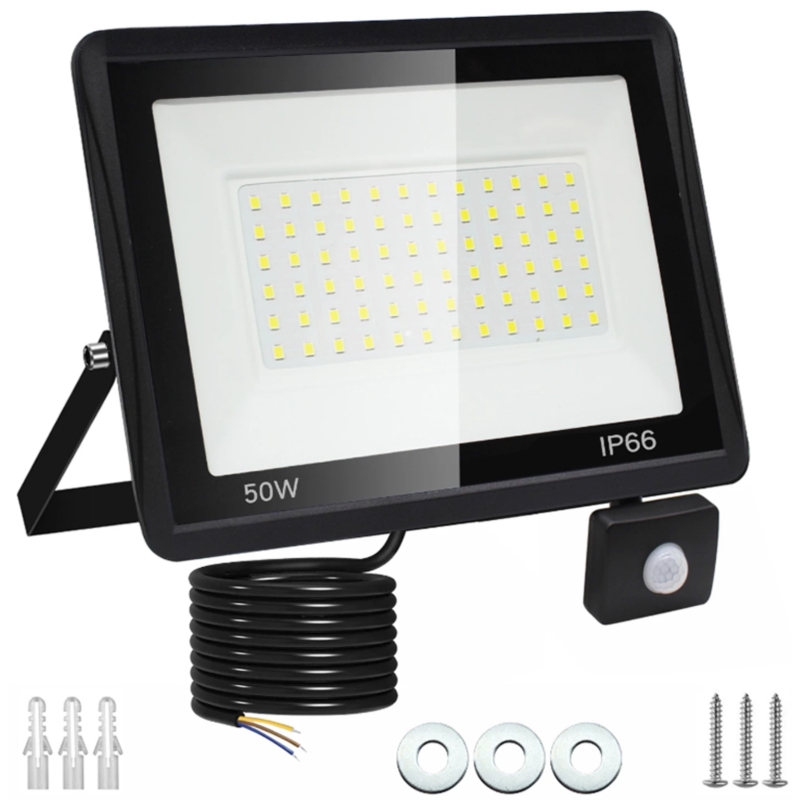 Halogen roboczy 50W LED SMD 230V IP66 z czujnikiem ruchu