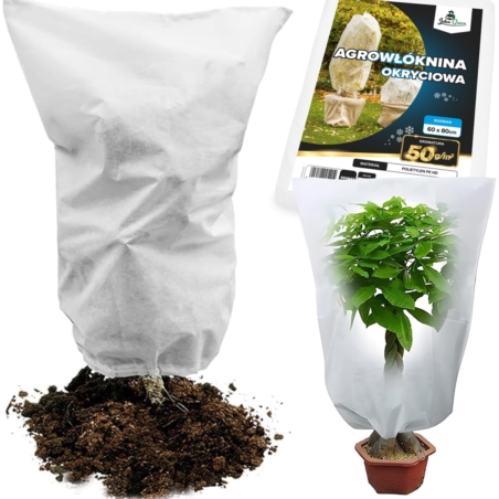 Kaptur do roślin agrowłóknina okryciowa zimowa 50g/m2 60x80cm
