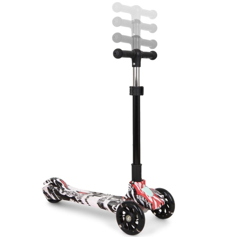 Hulajnoga trójkołowa balansowa z kółkami LED Czerwona