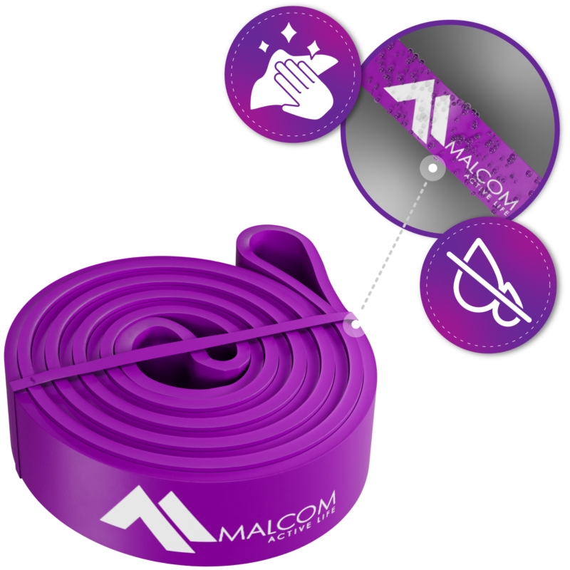Guma oporowa do ćwiczeń gumy Powerband Fioletowa 17-26kg