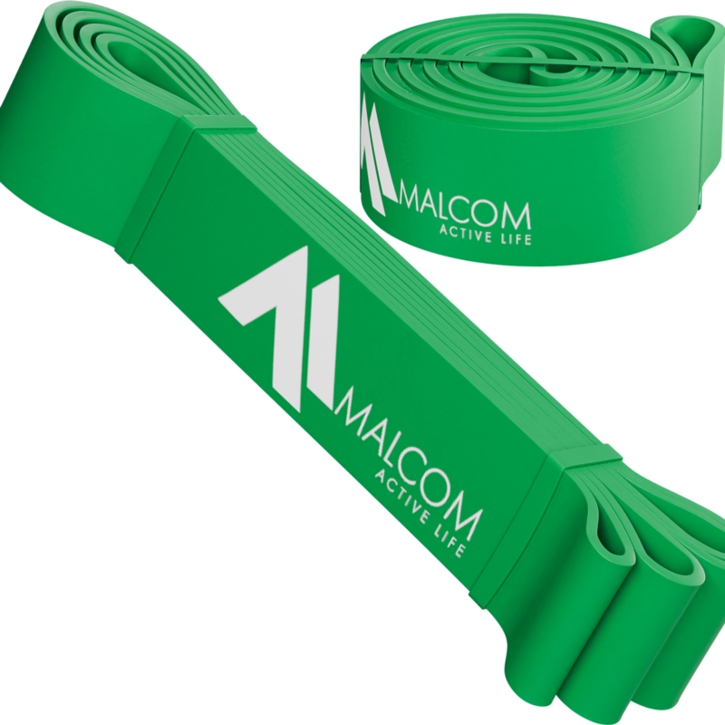 Guma oporowa do ćwiczeń gumy Powerband Zielona 27-36kg