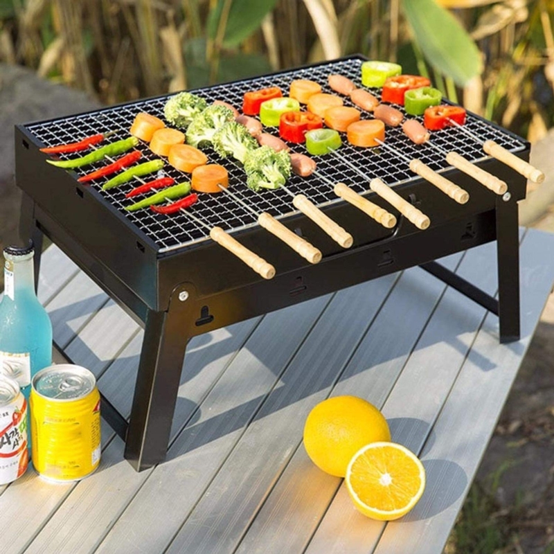 Grill węglowy turystyczny składany w walizkę